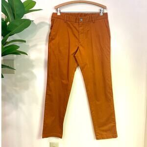 Spoke Pants Men’s Burnt  Orange Build A waist 34 Work Classic Chinos Casual